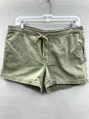 Abercrombie & Fitch Womens Shorts Size S Drawstring Army Green Safari Pocket Y2K